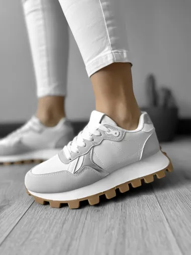 Adidasi dama casual albi 219 T53-3